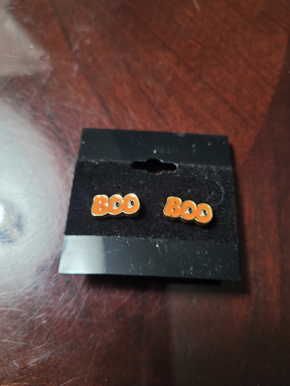 Hey Boo "Boo" Orange Earrings